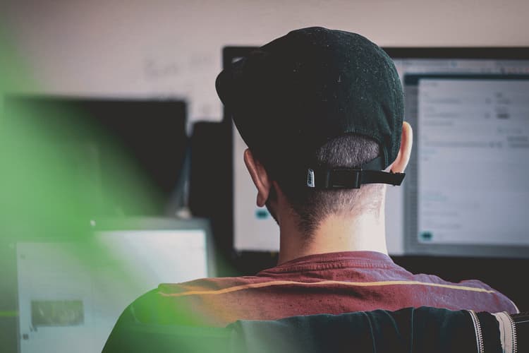 Man working at computer