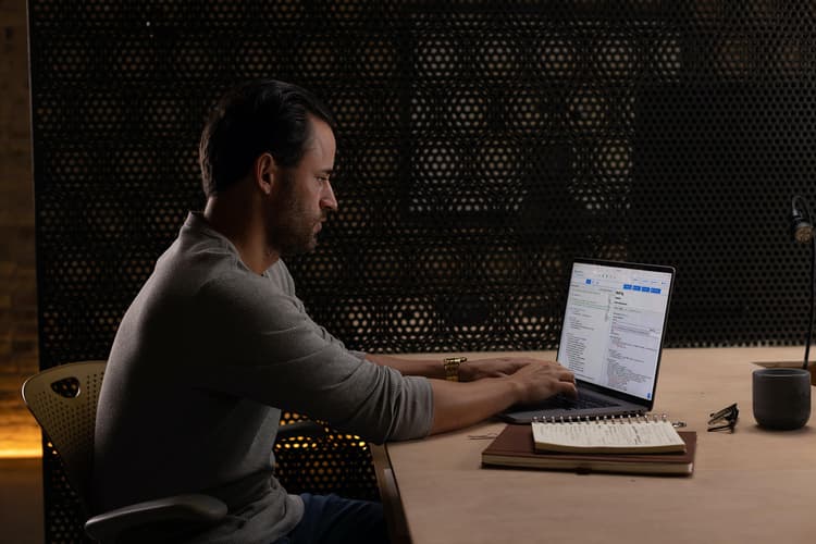 Person working at computer