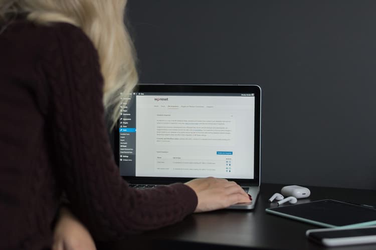Person working at computer