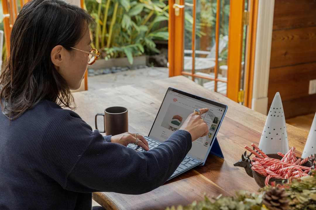 Woman working at computer