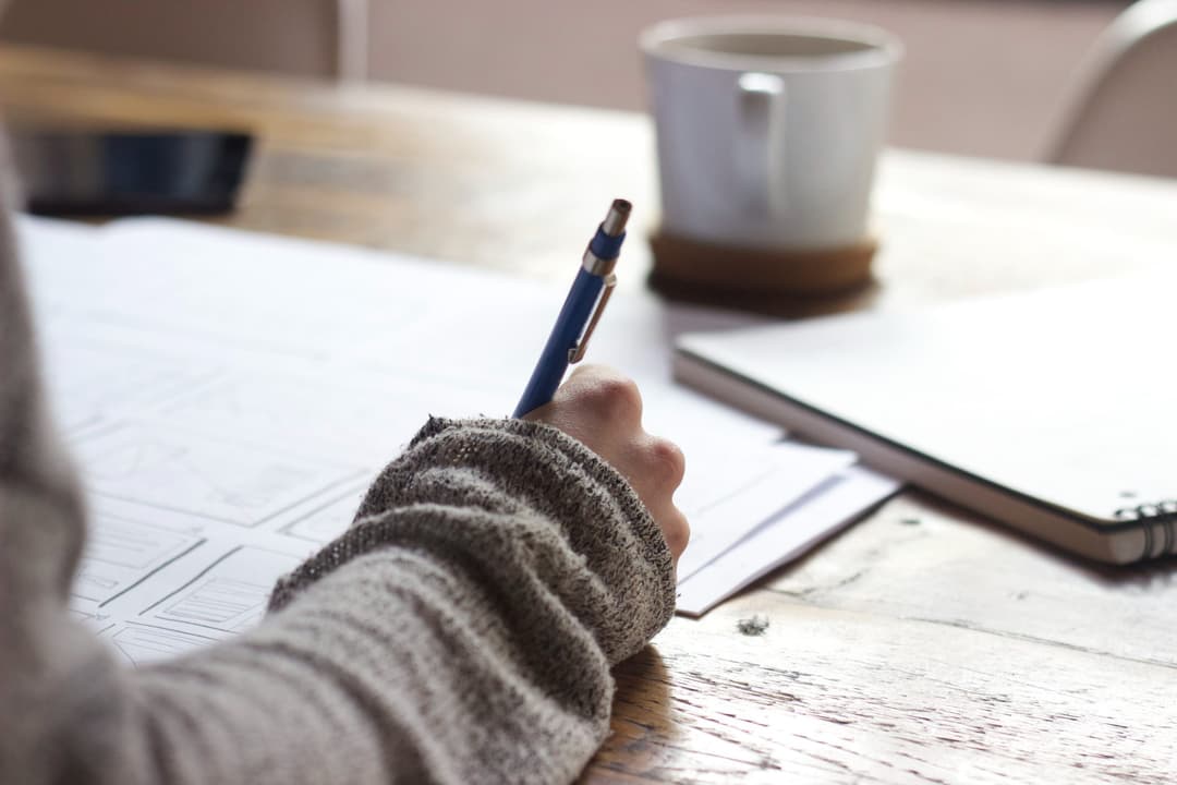 Person working at desk