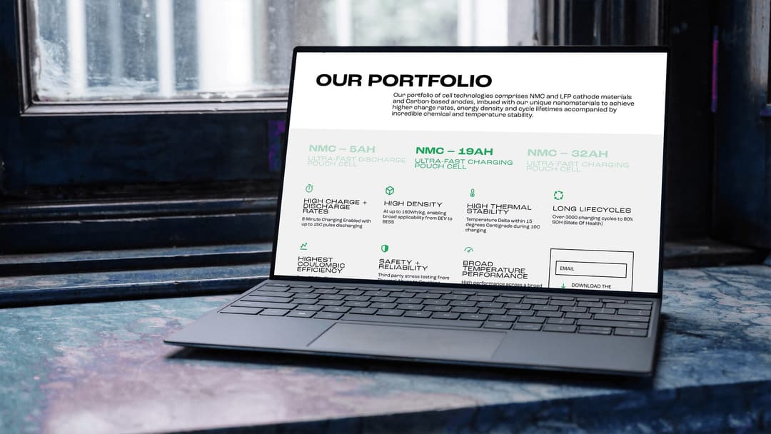 Laptop showing a website